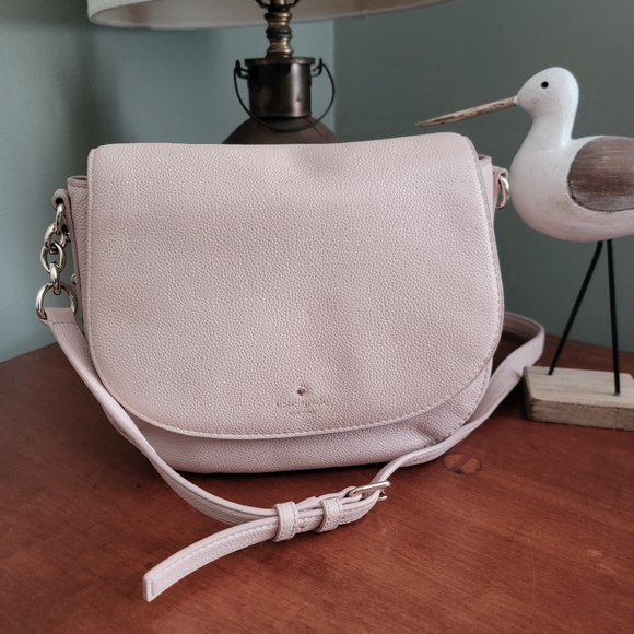 Kate Spade Saffron Larchmont Ave Pink Pebbled Leather Crossbody Bag #WKRU5621 - Picture 1 of 15